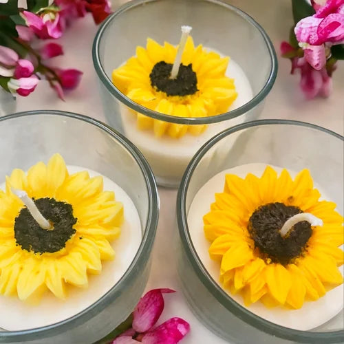 Sunflower Blossom Candle