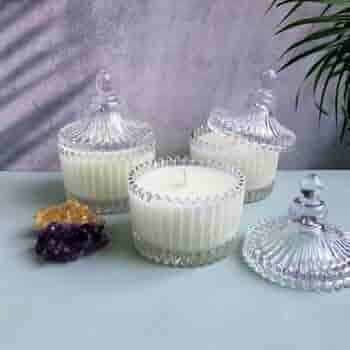 ✨ Luxe Crystal Jar Candles