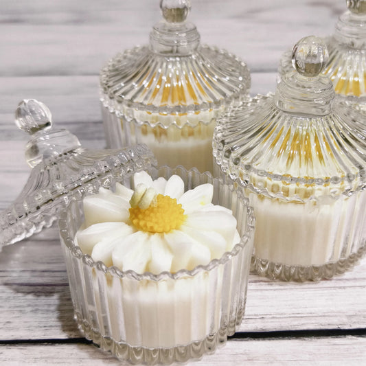🌼 Bloom Top Crystal Jar Candle