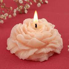 Blooming Rose Flower Candles (Set of 2)