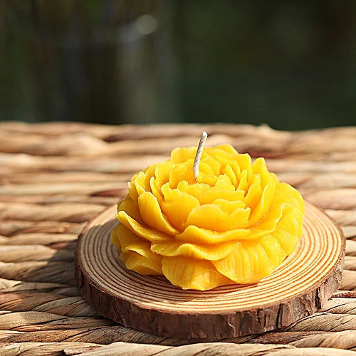 Blooming Rose Flower Candles (Set of 2)
